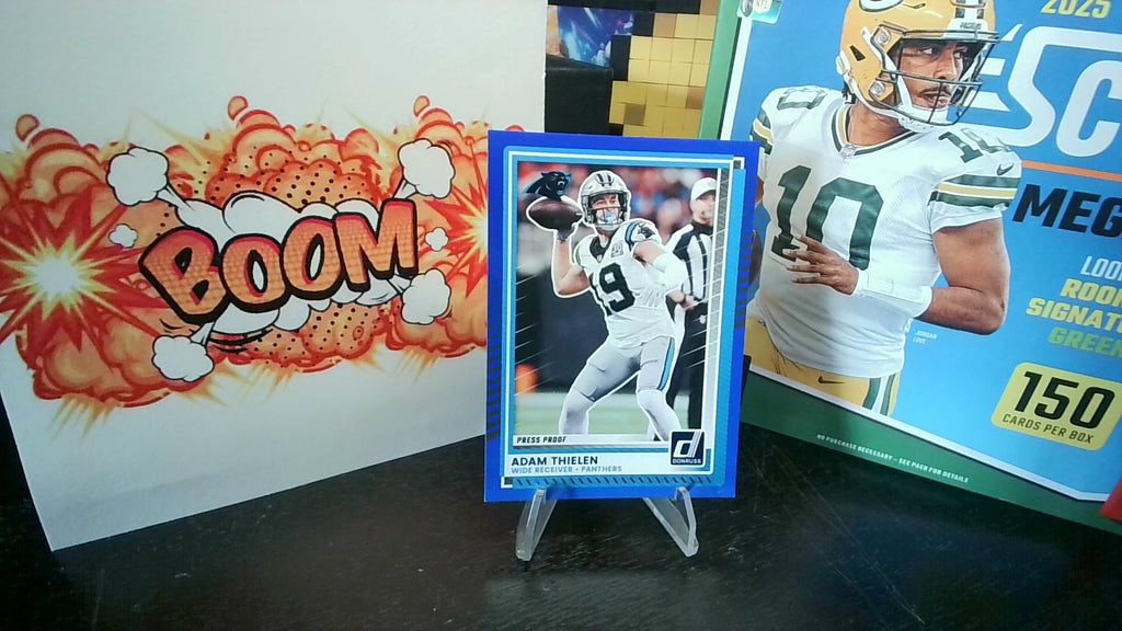 2025 Donruss Adam Thielen #257 Blue Press Proof