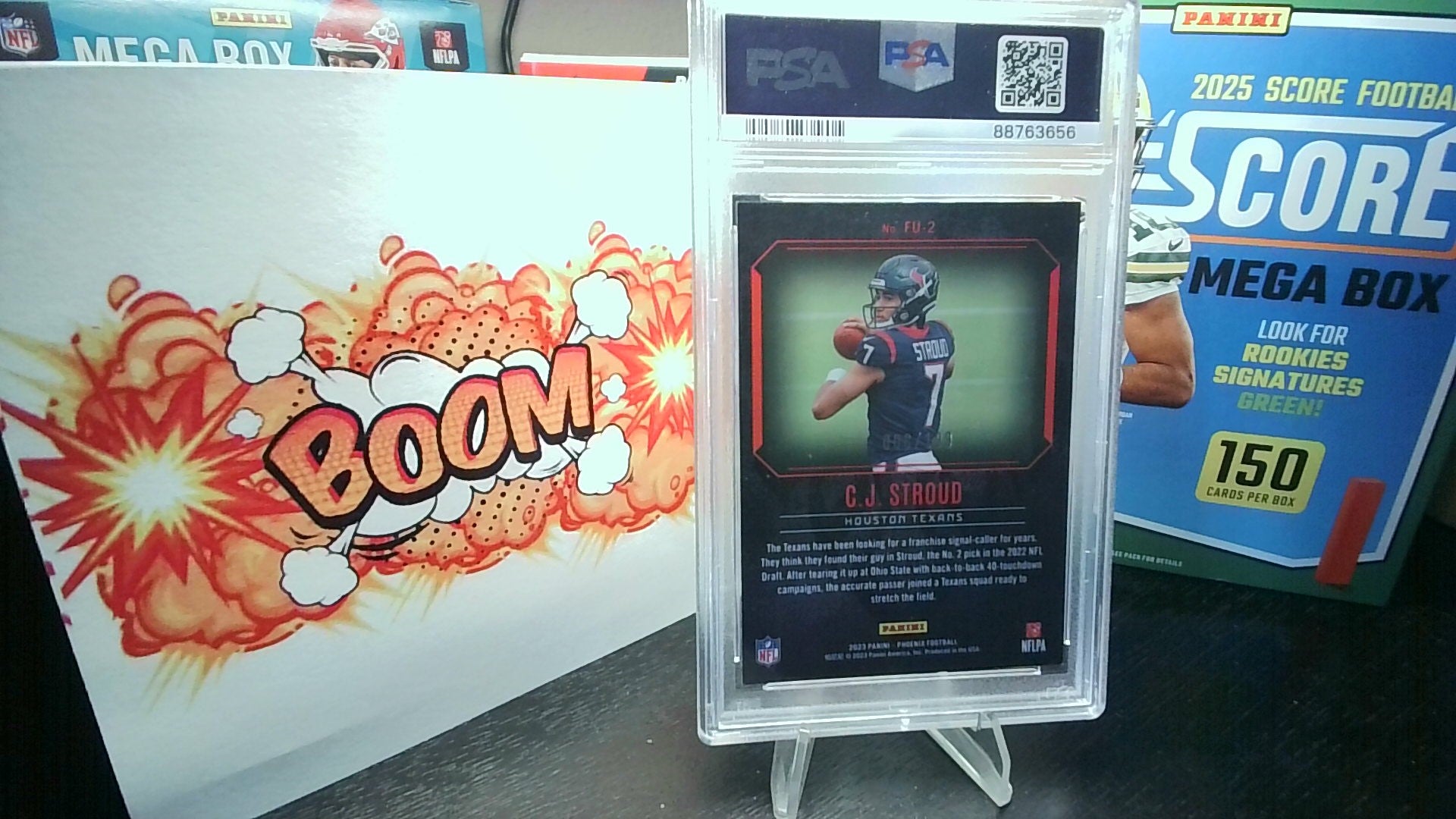 2023 Phoenix CJ Stroud #FU-2 Fired Up Red PSA 8