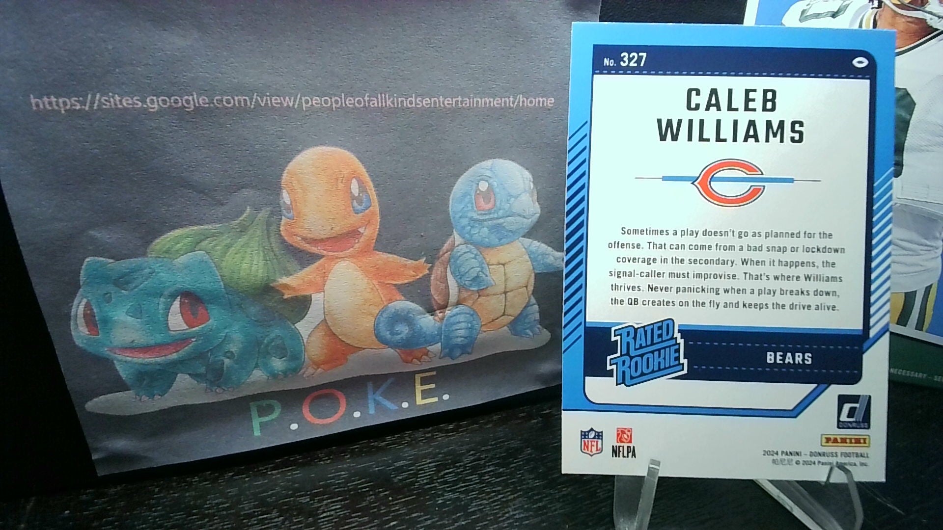 2024 Donruss Caleb Williams #327 Press Proof Blue Rated Rookie