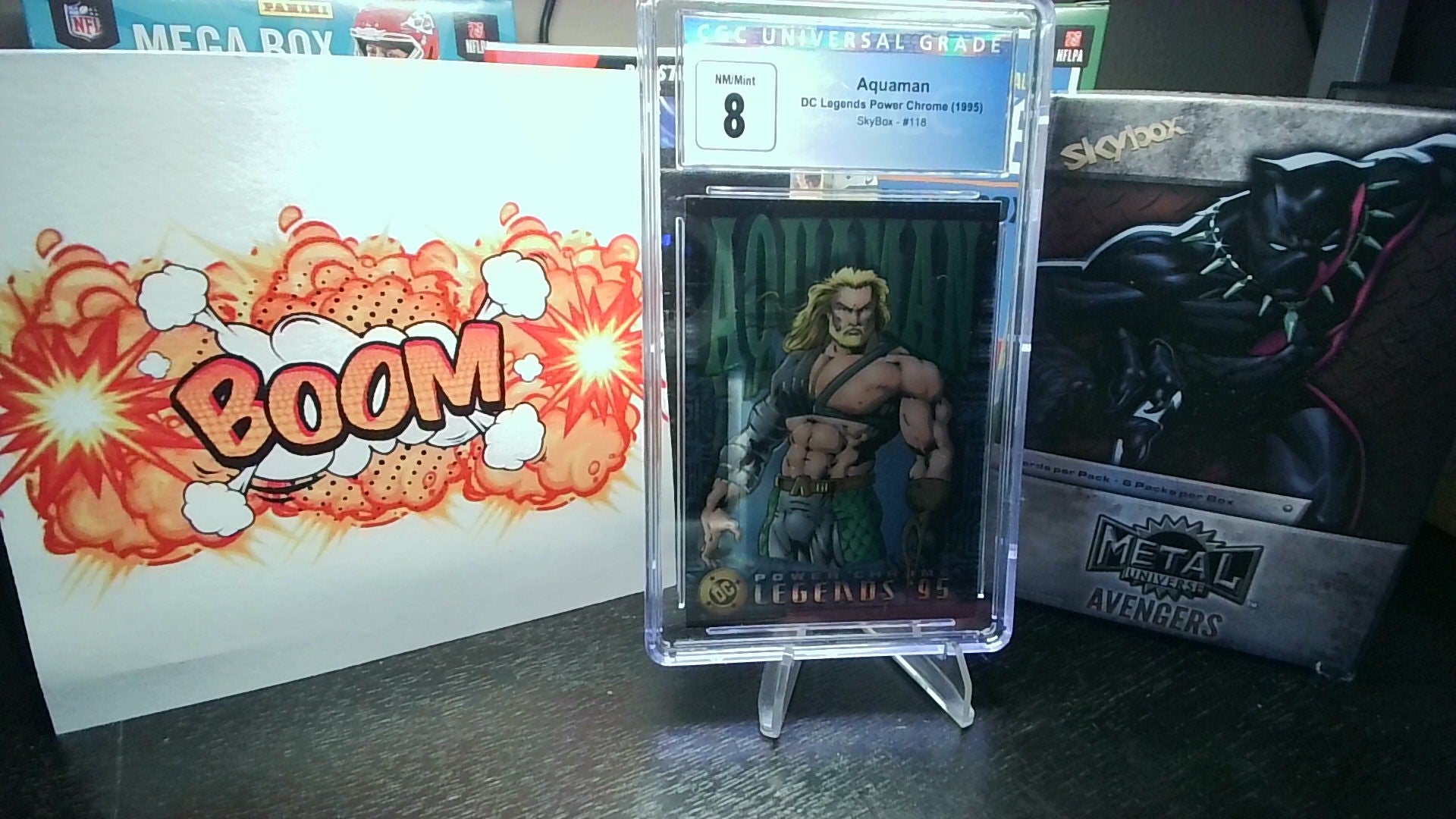 1995 Skybox Aquaman #118 DC Legends Power Chrome CGC 8
