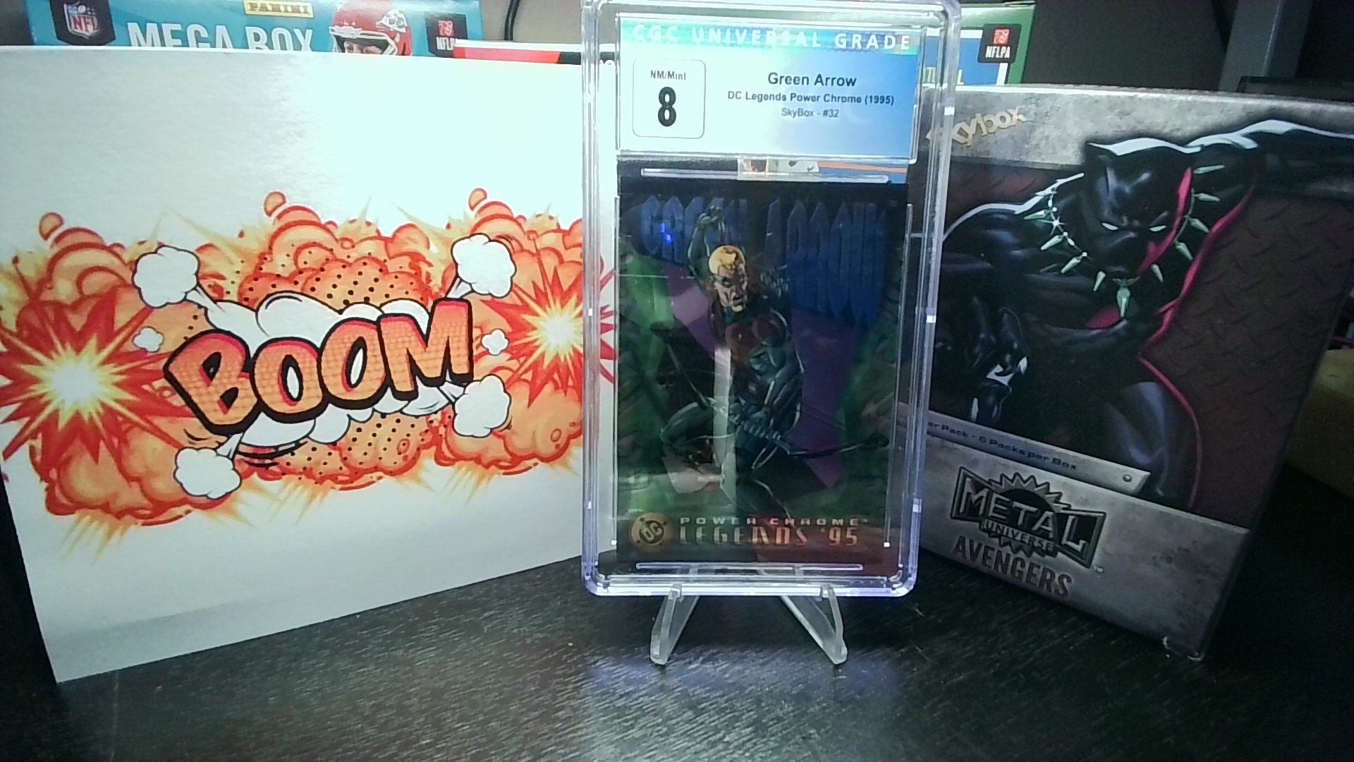 1995 Skybox Green Arrow #32 DC Legends Power Chrome CGC 8