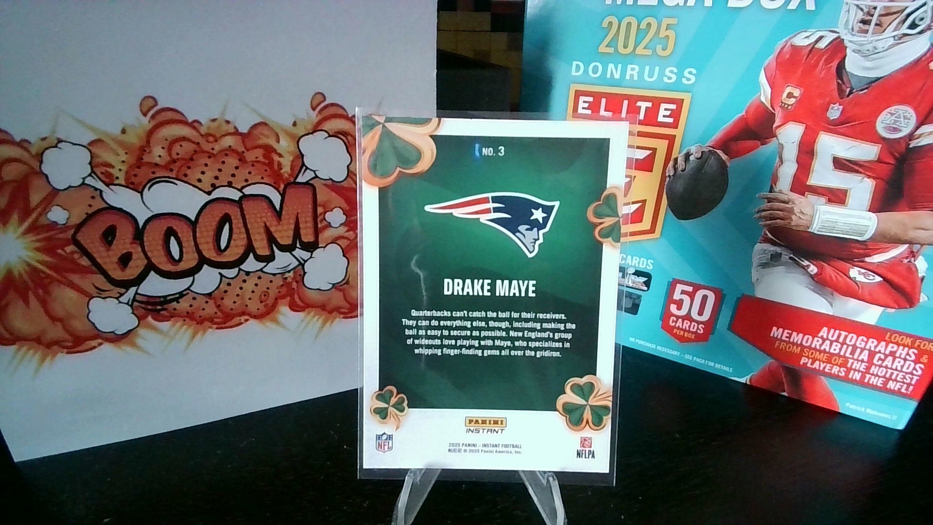 2025 Panini Instant Drake Maye #3 Lucky Clover