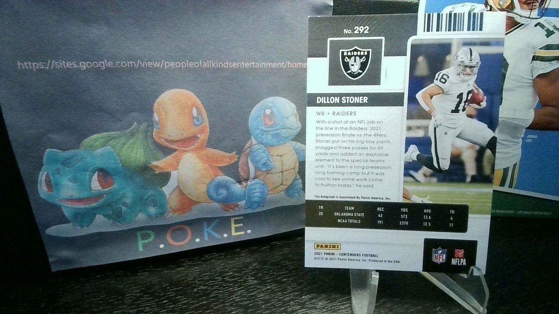 2021 Contenders Dillon Stoner #292 Wild Card Round