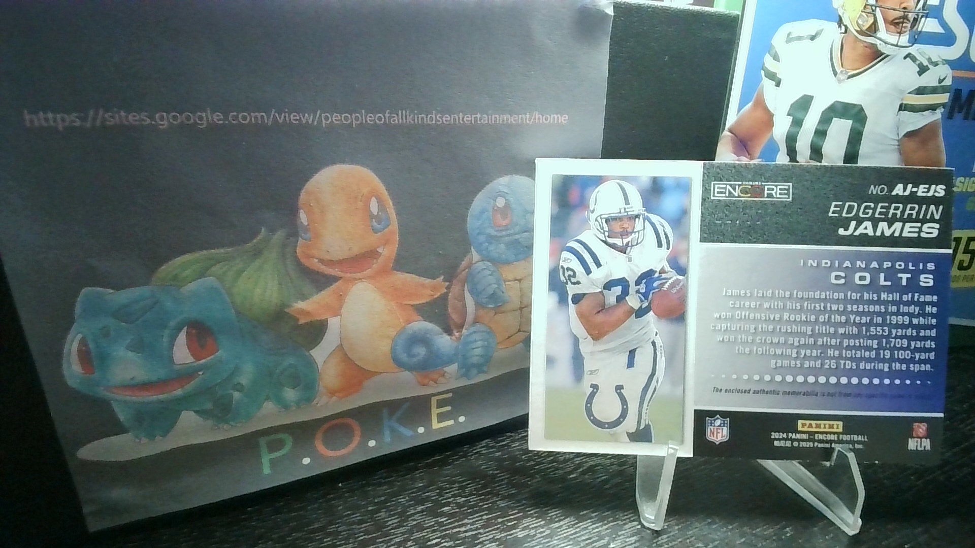 2024 Encore Edgerrin James #AJ-EJS Atomic Jersey Red 22/75