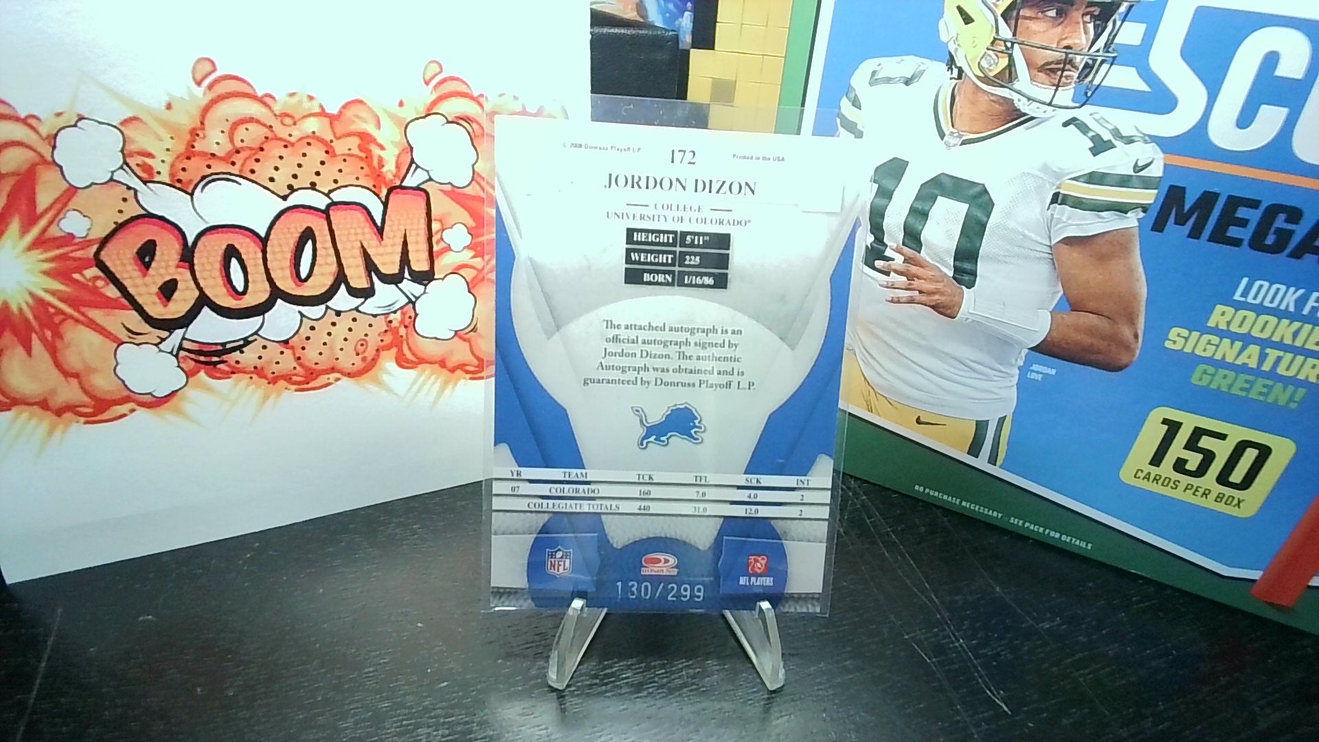 2008 Donruss Playoff Jordon Dizon #172 Leaf Certified Materials New Generation