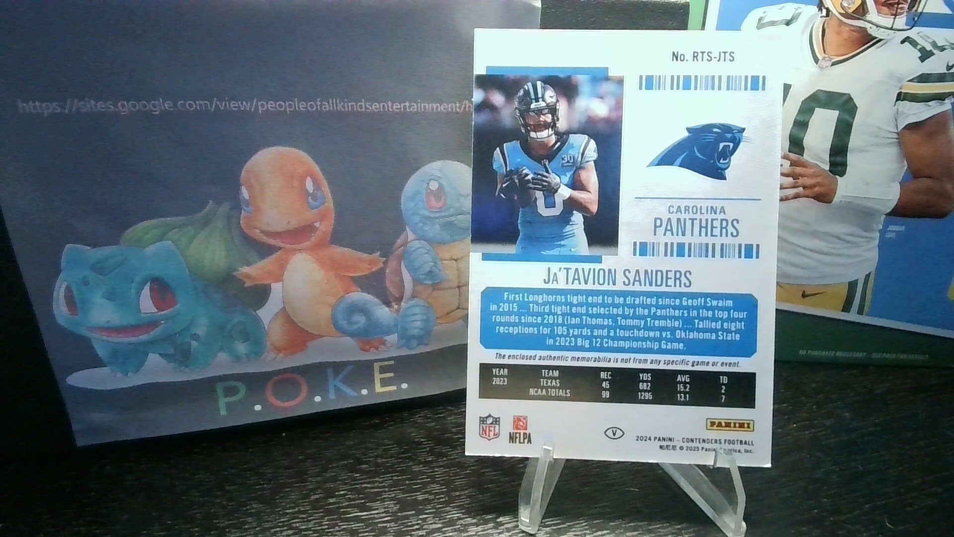 2024 Contenders Ja'Tavion Sanders #RTS-JTS Rookie Ticket Swatches