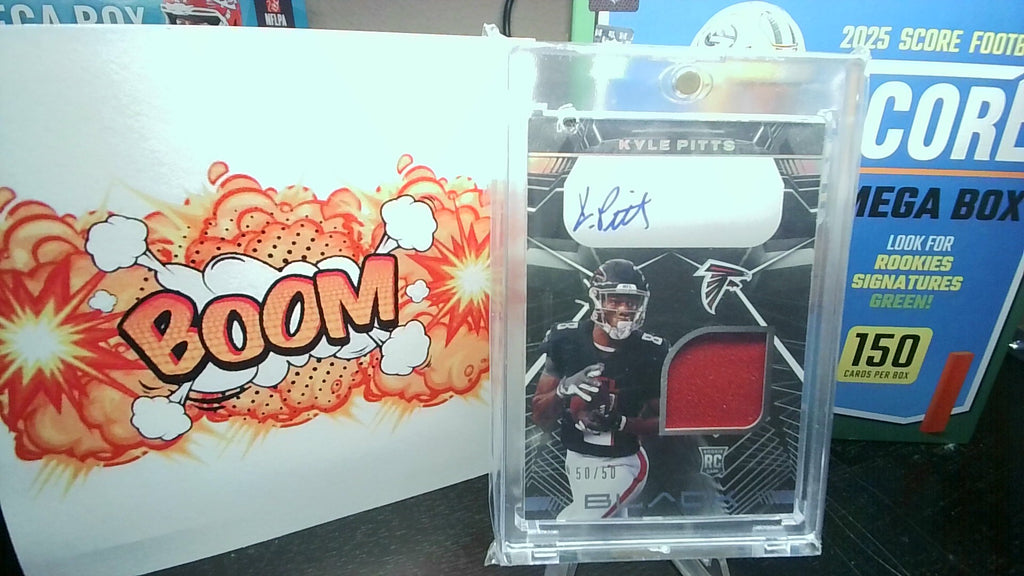 2021 Black Kyle Pitts #RSM-KP Rookie Patch Auto 50/50