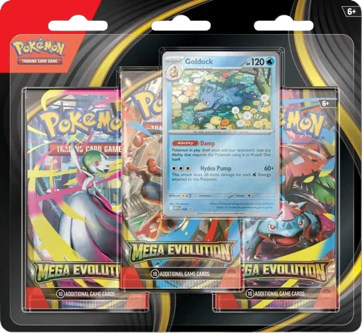 Mega Evolution 3 Pack Blister [Golduck]
