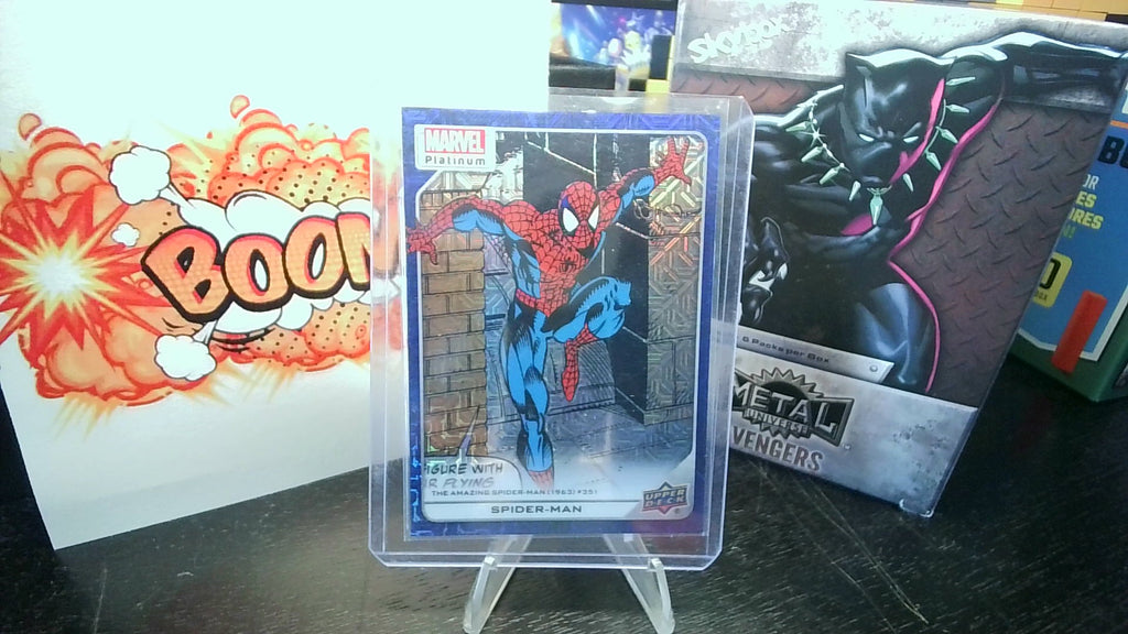 2022 Marvel Platinum Spider-Man #153 Blue Traxx /499