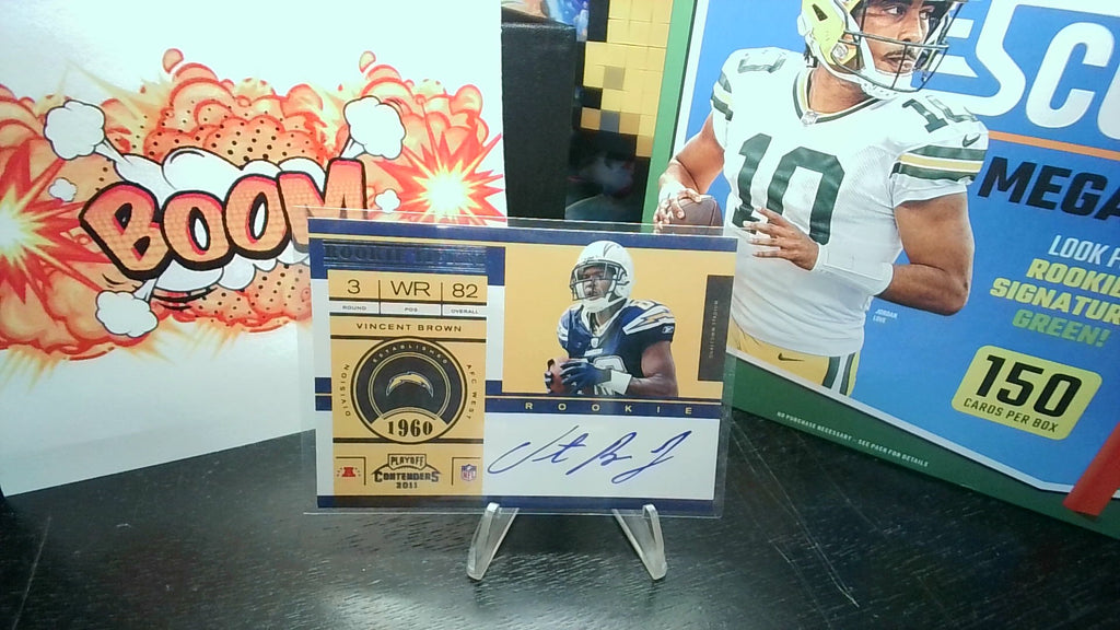 2011 Contenders Vincent Brown #233 Rookie Ticket Auto
